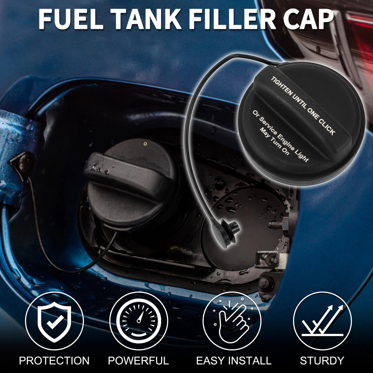 Fuel Filler Cap No. 95292260 for Buick Cascada (2016–2019) Black White