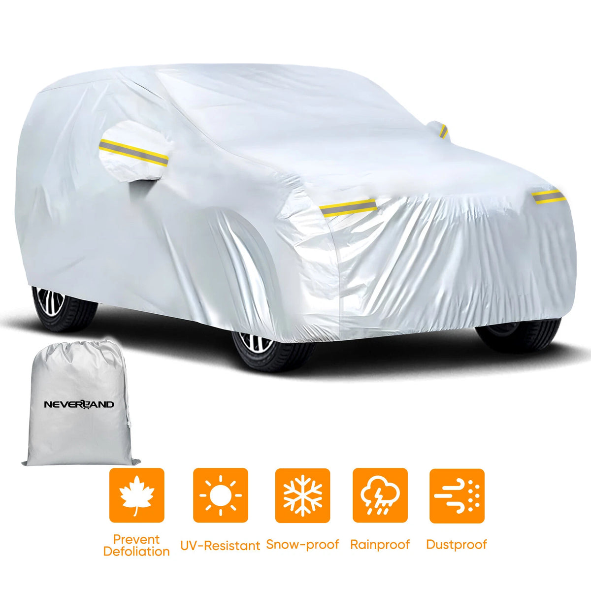 Full SUV Car Cover for Universal Fit (2010–2023) - Waterproof, UV Protection