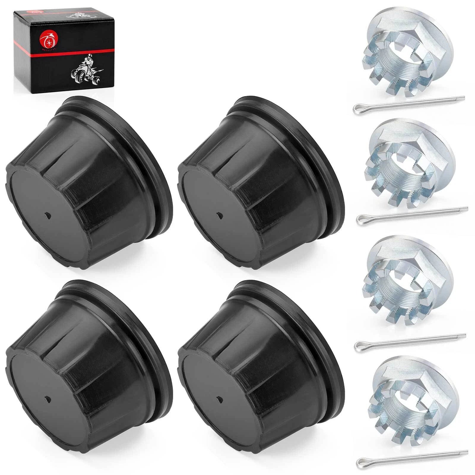 Set of 4 Wheel Center Caps & Nuts for Honda Rancher 420 TRX420 (2007–2023)