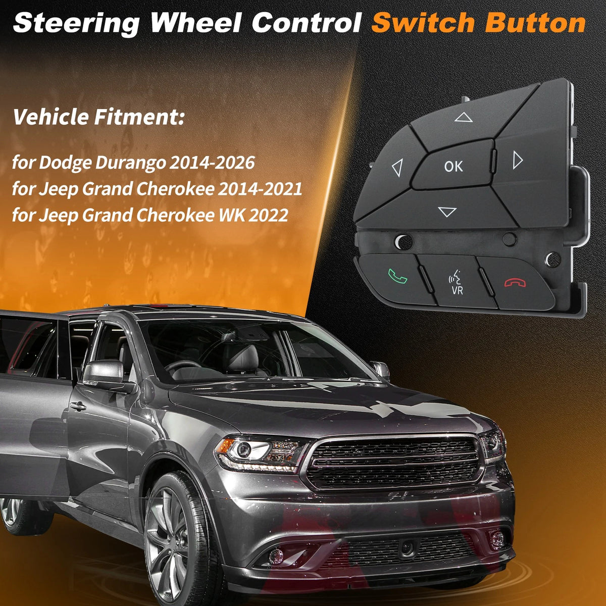 Steering Wheel Audio Control Switch Left for Dodge Durango (2014–2026)