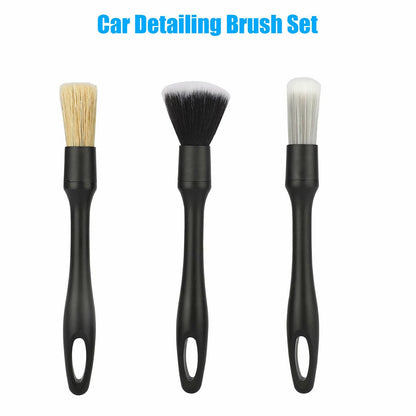 3Pack Car Detail Brush Set for Auto Detailing Cleaning Tools