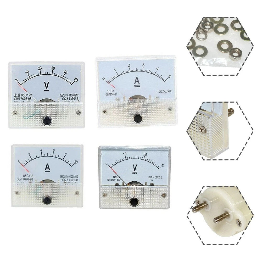 Analog Voltage Panel Meter Ammeter DC 0-30V/50V for