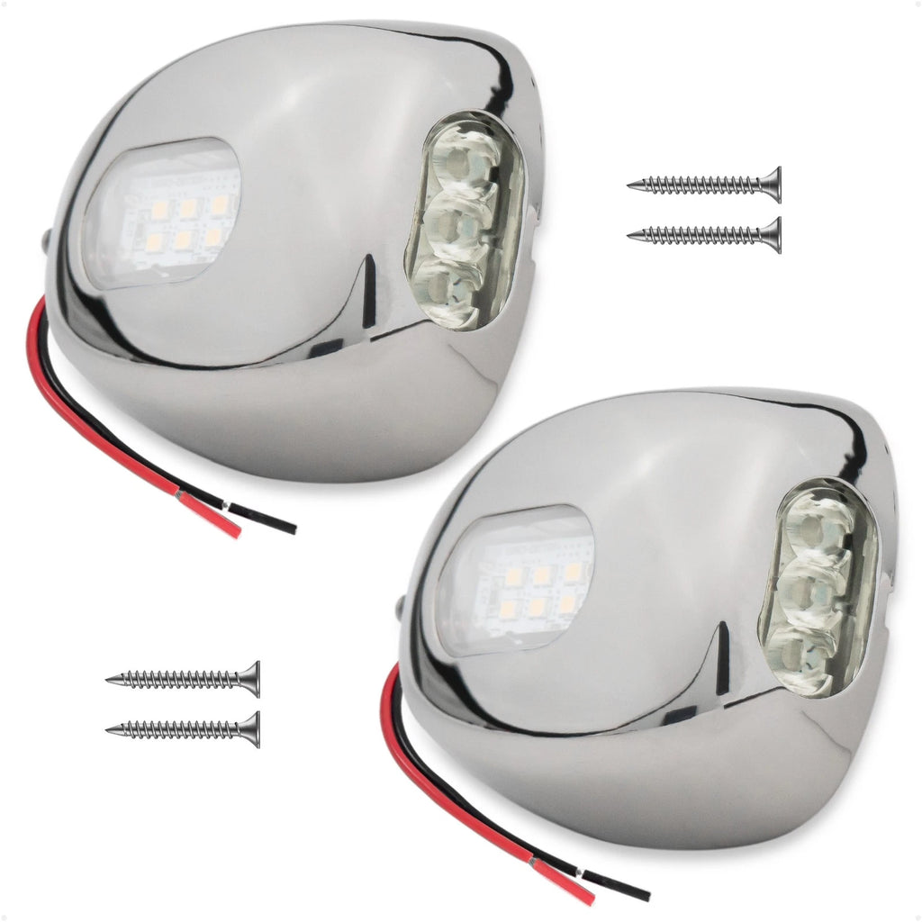 2-Pack LED Docking Lights for Marine (IP66) - FO4600-M2