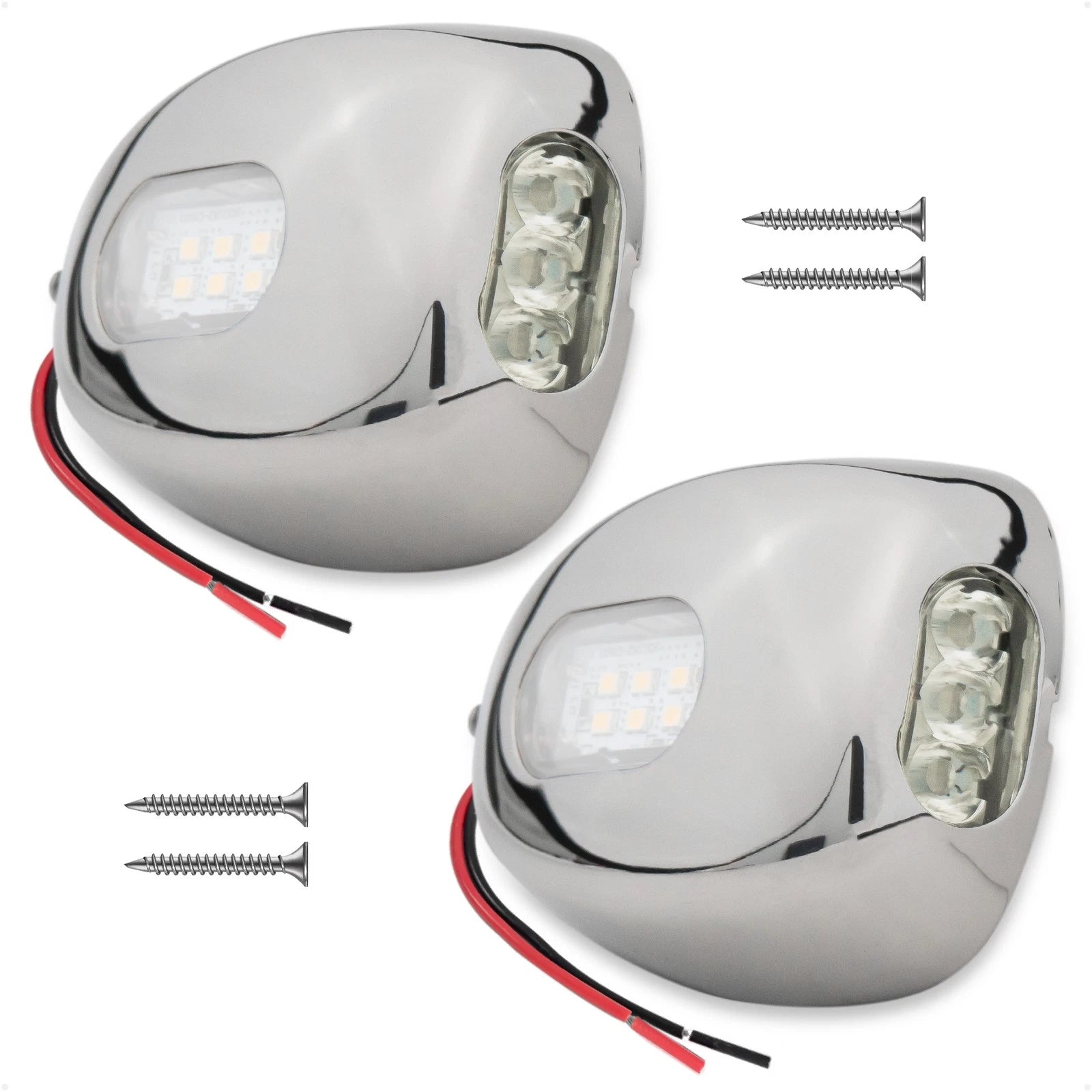 2-Pack LED Docking Lights for Marine (IP66) - FO4600-M2