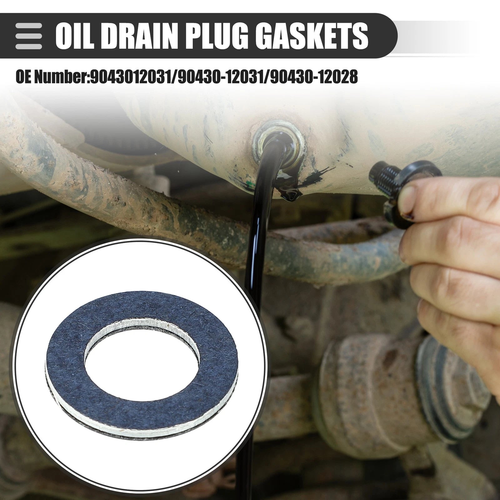Oil Drain Plug Gasket Set Replacement 20 Pcs for Scion tC (2005–2016)