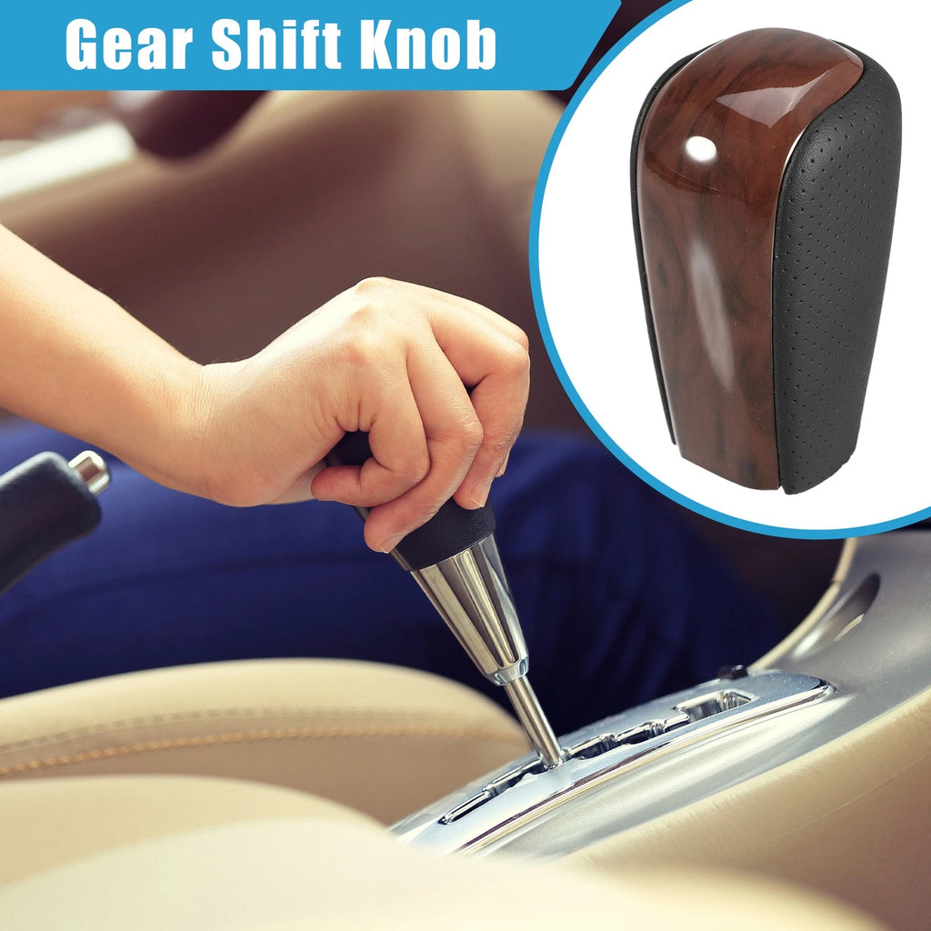 Gear Shift Knob Red Wood Pattern Replacement for Toyota Land Cruiser Prado (2010–2020)