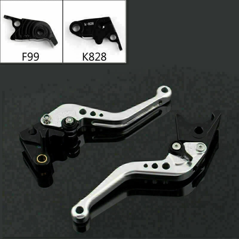 Short Brake Clutch Levers for Kawasaki ZX10R / RR / KRT (2016–2017) Silver T9