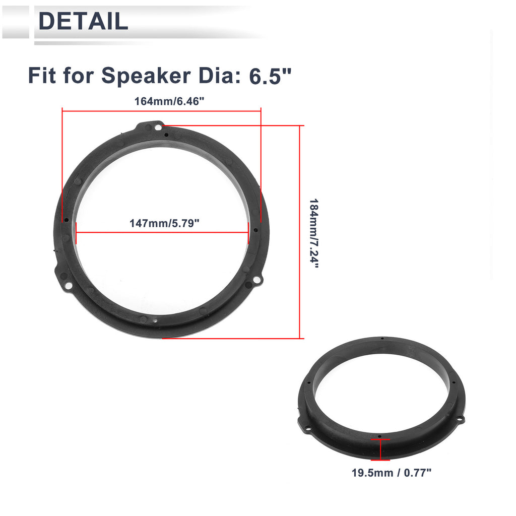 Tweeter Speaker Spacer Adapter for Ford Focus 6.5 Inch Speaker 2 Set (—)