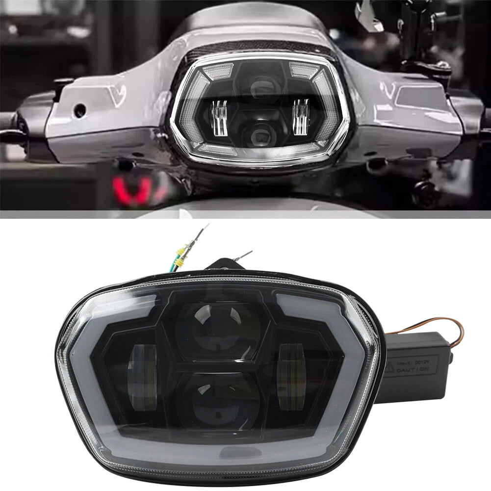 Motorcycle Front Headlight High/Low Beam For Vespa Sprint 150 2017-2024