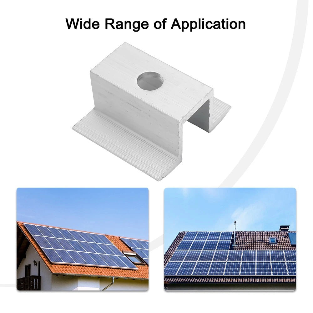 10X Aluminum Alloy Middle Clamp for Solar Panel Frame
