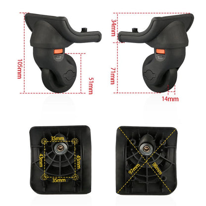 Set of 4 Luggage Suitcase 360° Swivel Wheel Replacement Casters