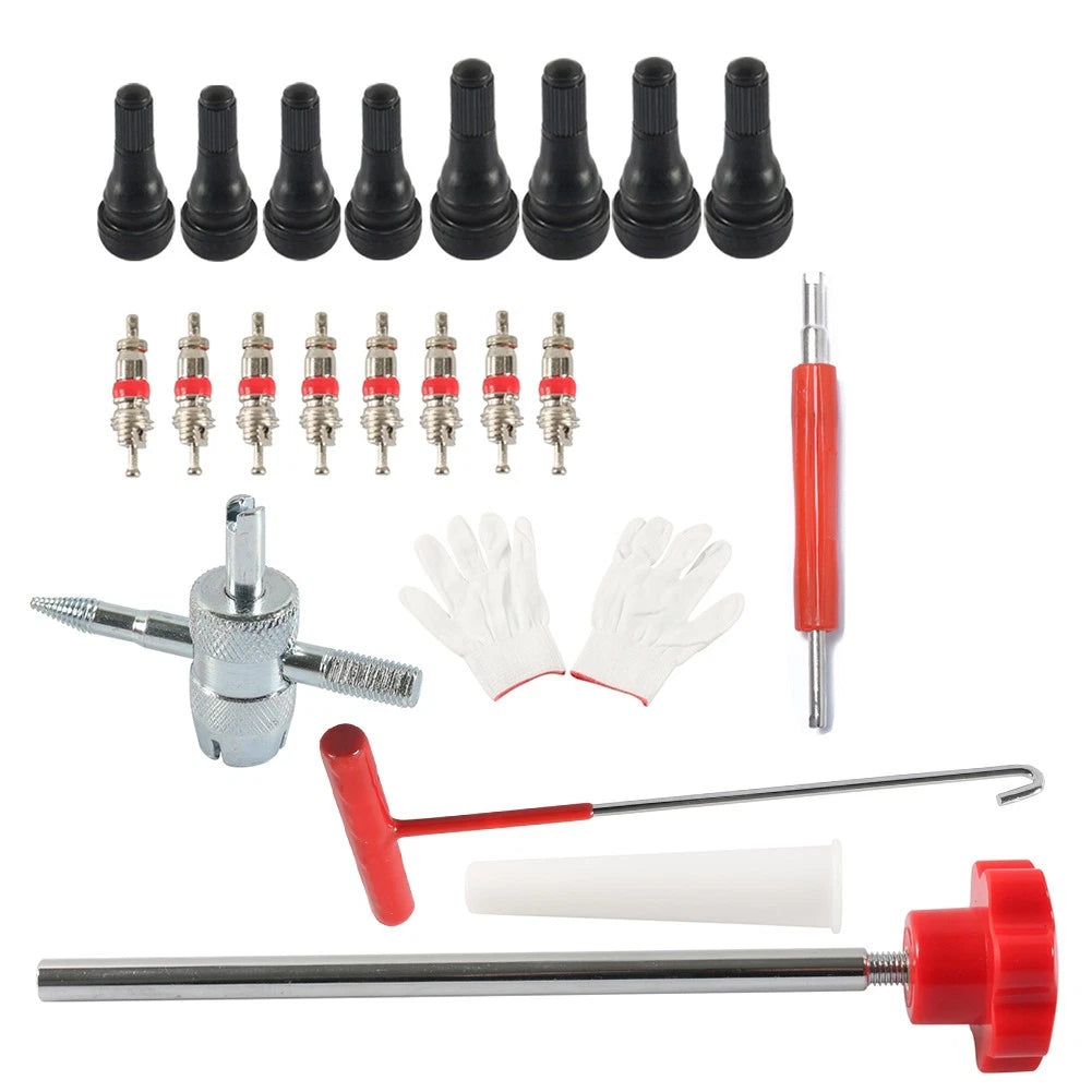 22pcs Quick Change Tire Valve Tool Kit for Various Vehicles (TR413, TR414)