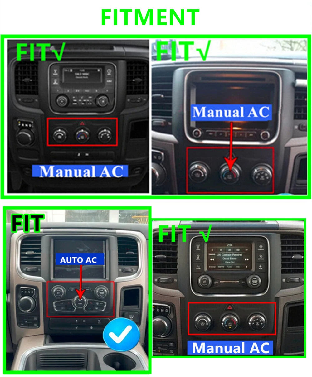9.7'' Vertical Stereo Radio Head Unit for Dodge RAM 1500-5500 (2013–2018)