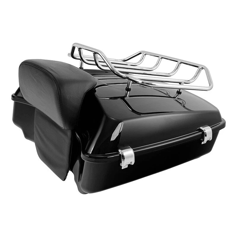 Chopped Trunk Backrest Pad Mount Rack Plate for Harley Electra Glide (2014–2026)