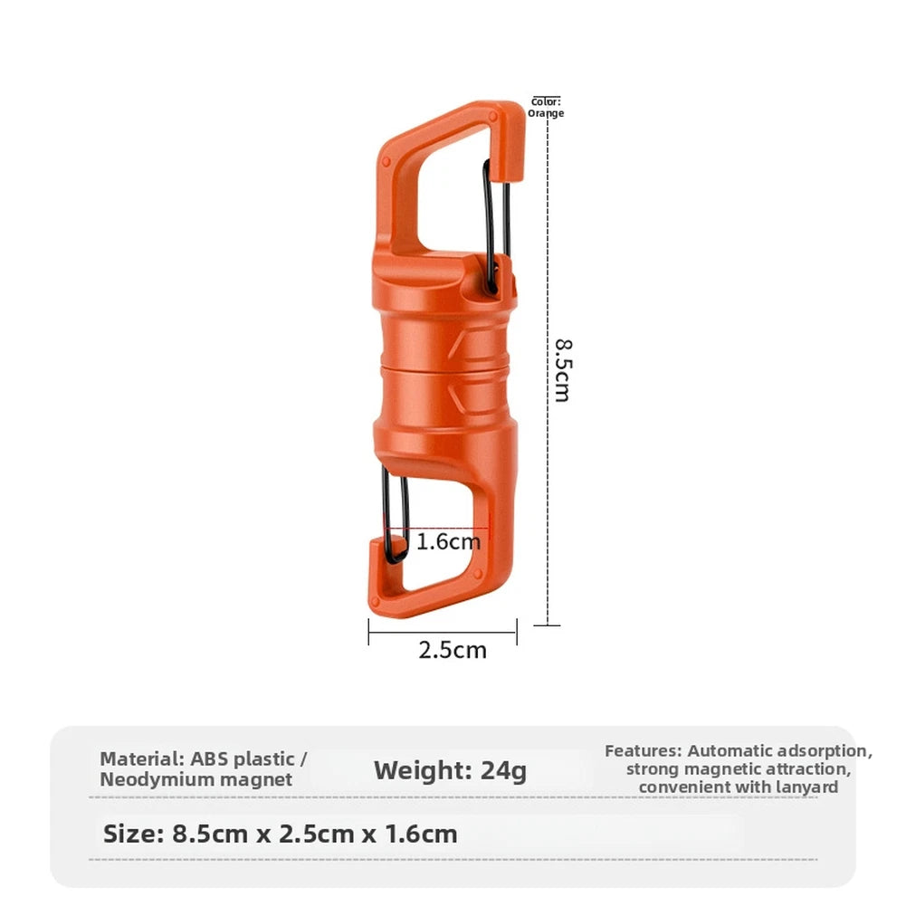 Magnetic Fishing Snap Hook with Retractable Tether for Tools (3KG Support)