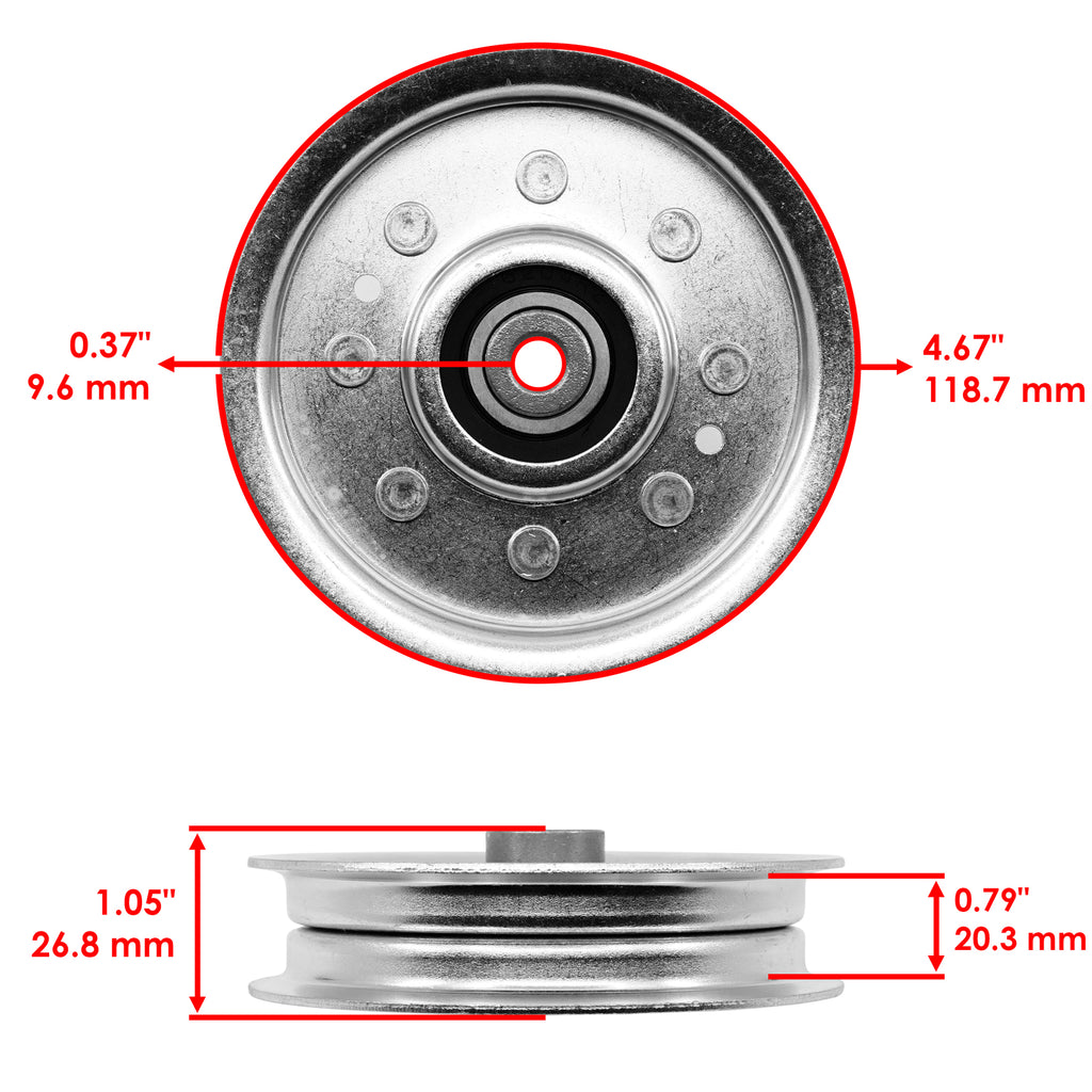 Tensioner Idler Pulley Replacement for John Deere 48 54 Inch Deck (2005–2015)