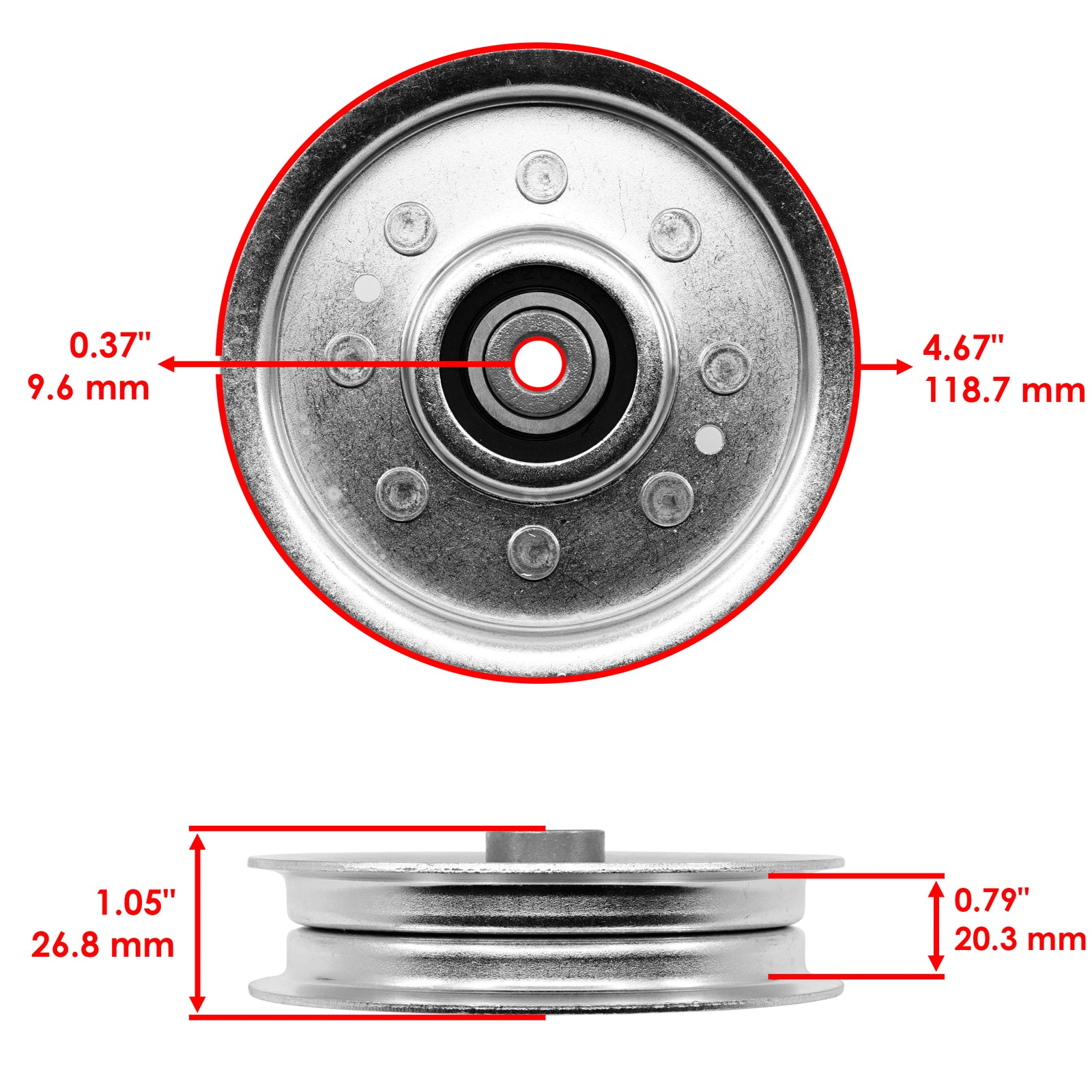 Tensioner Idler Pulley Replacement for John Deere 48 54 Inch Deck (2005–2015)