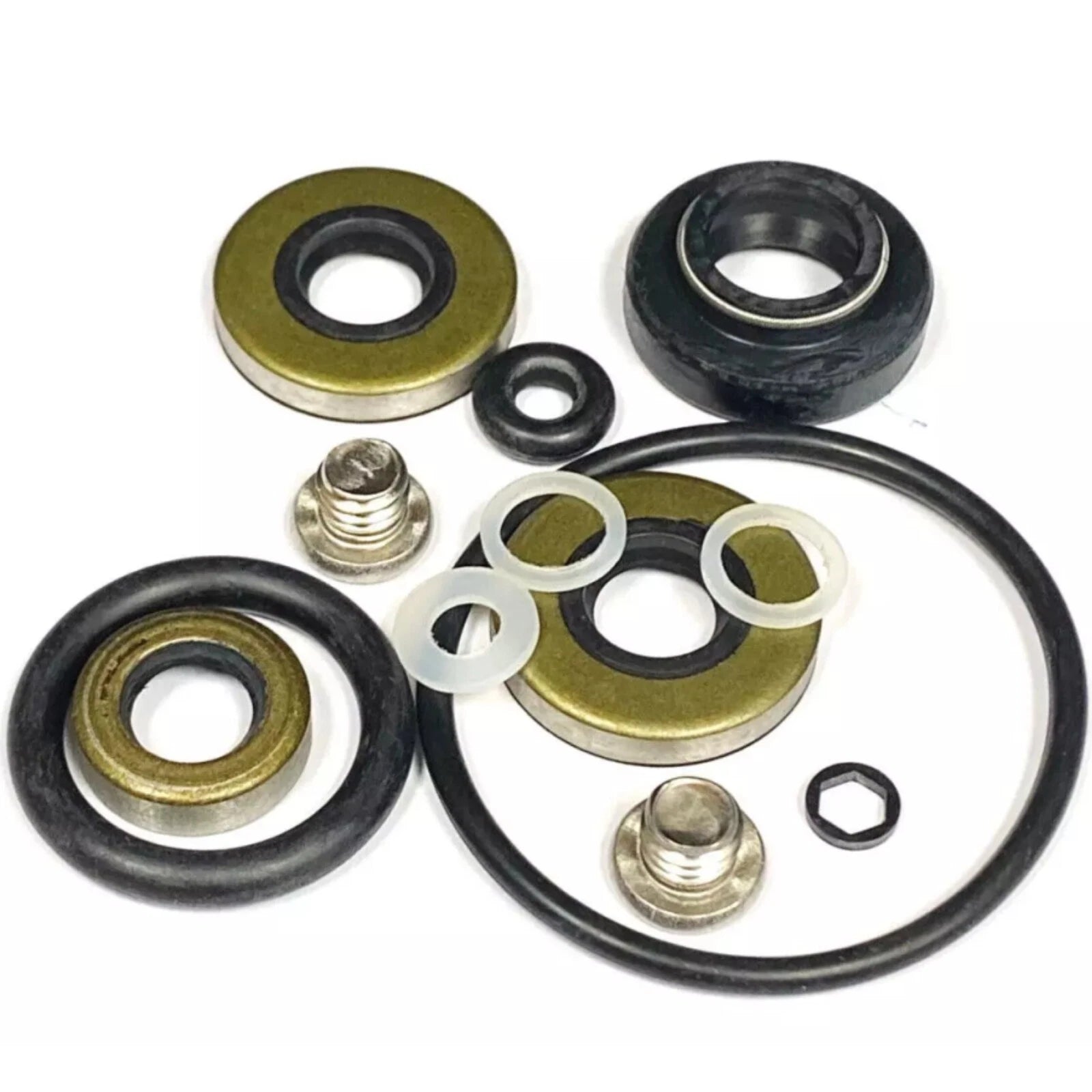 Lower Gearcase Seal Kit with Drain Screws for Johnson Evinrude 9.9 15 Hp (N/A)