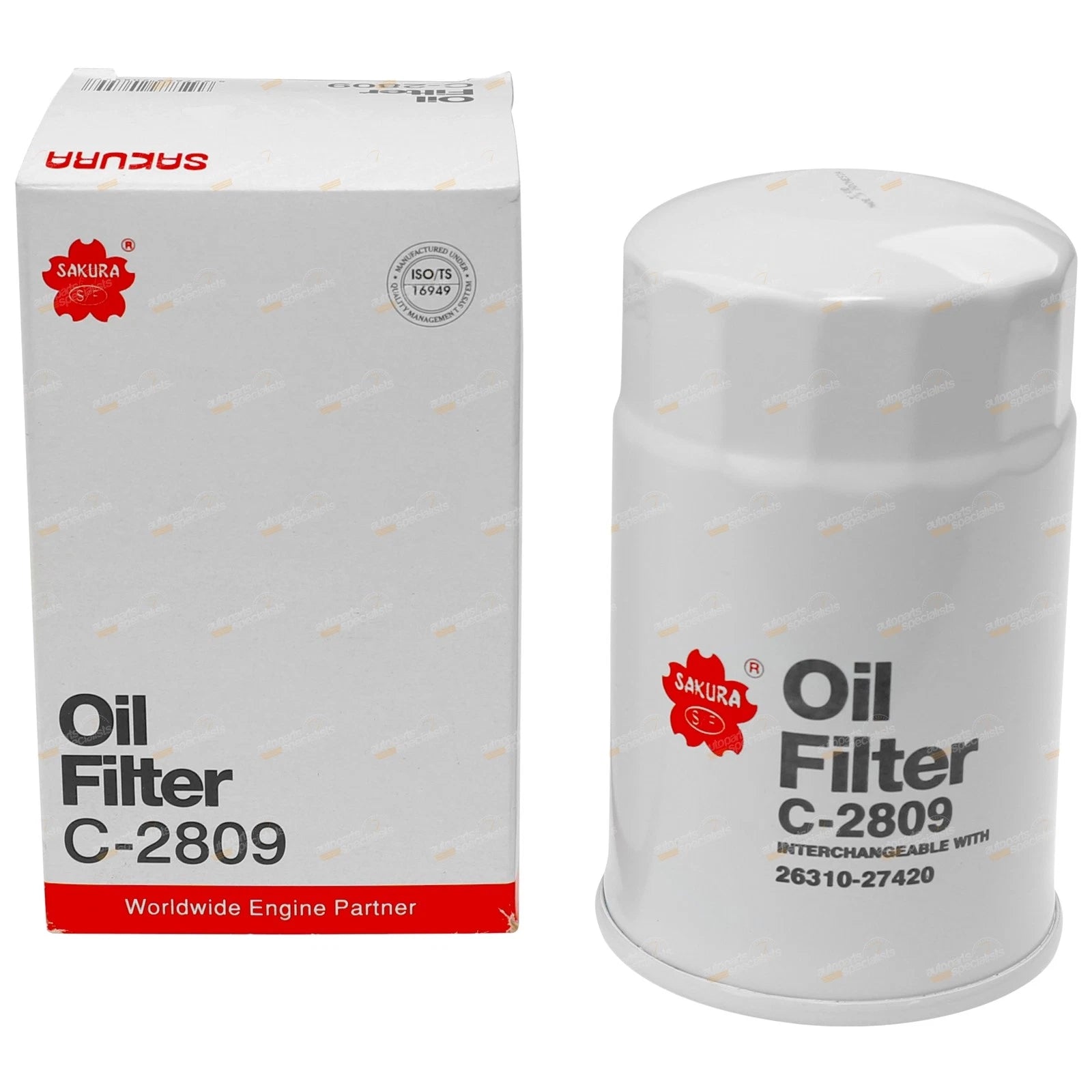 Sakura Engine Oil Filter for Hyundai Sonata NF (2008–2010) D4EA Diesel