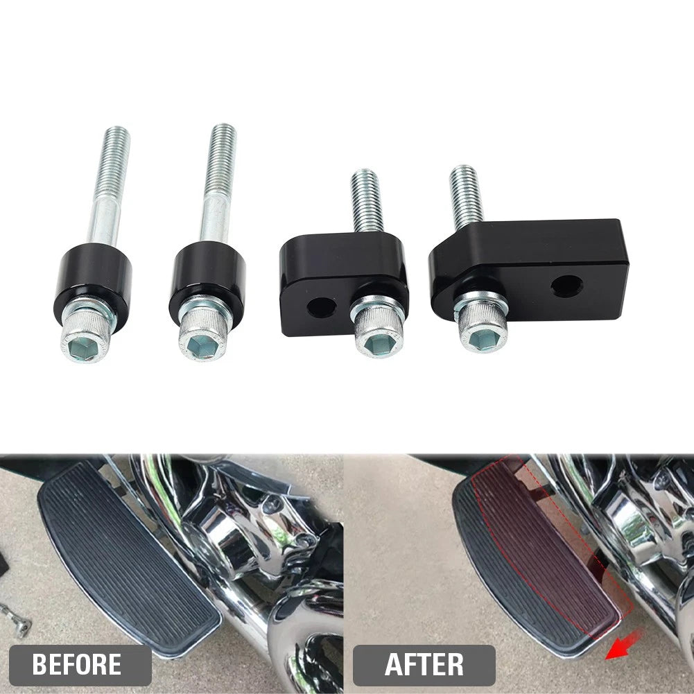 3/4" Driver Floorboard Extenders Spacer Kit For Harley Road Electra Street BLK