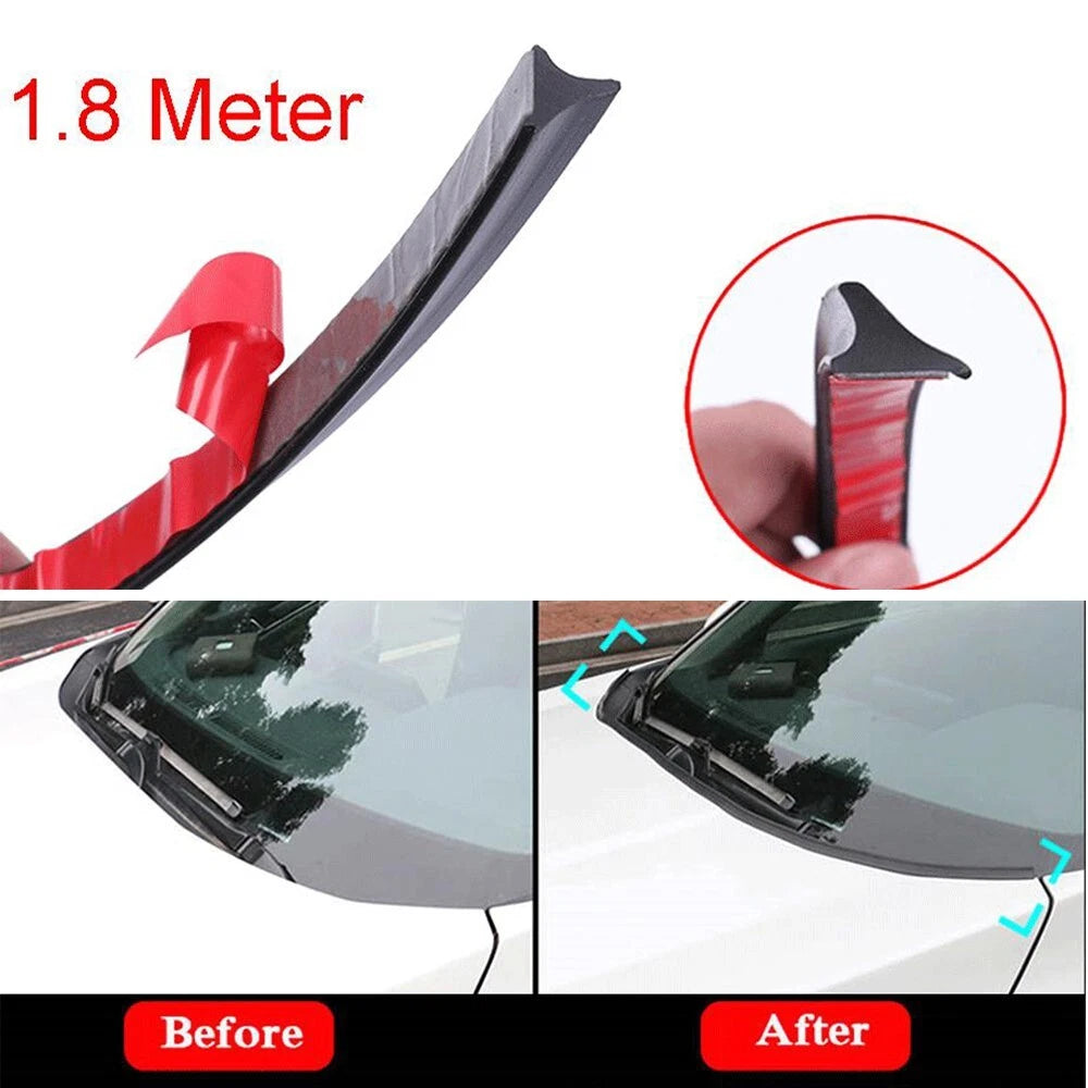 Windshield Seal Strip Moulding for - Black Rubber