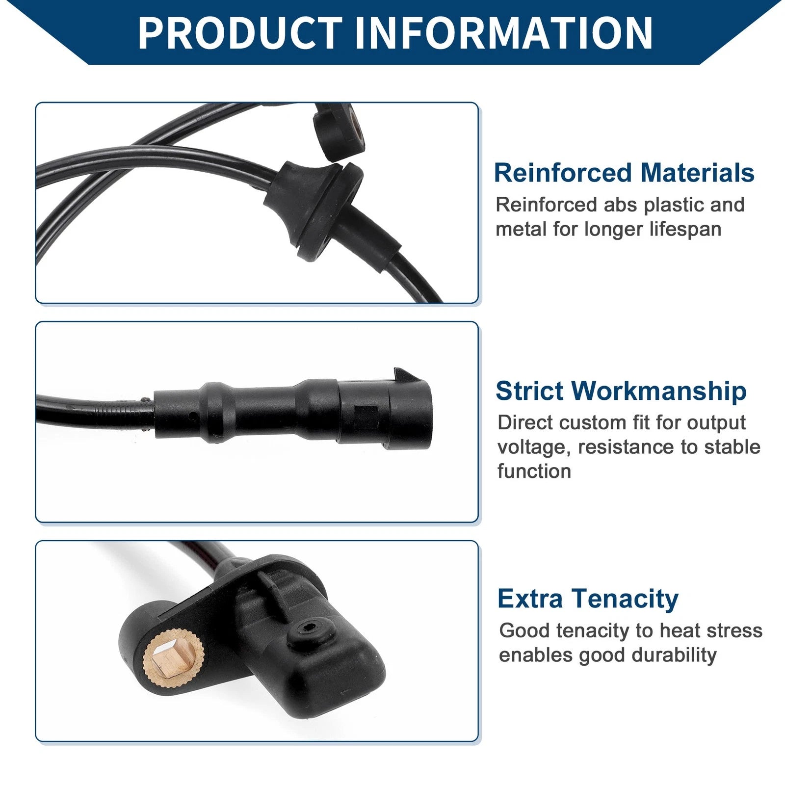 ABS Wheel Speed Sensor Front Left Replacement for Dodge Stratus (2001–2006)