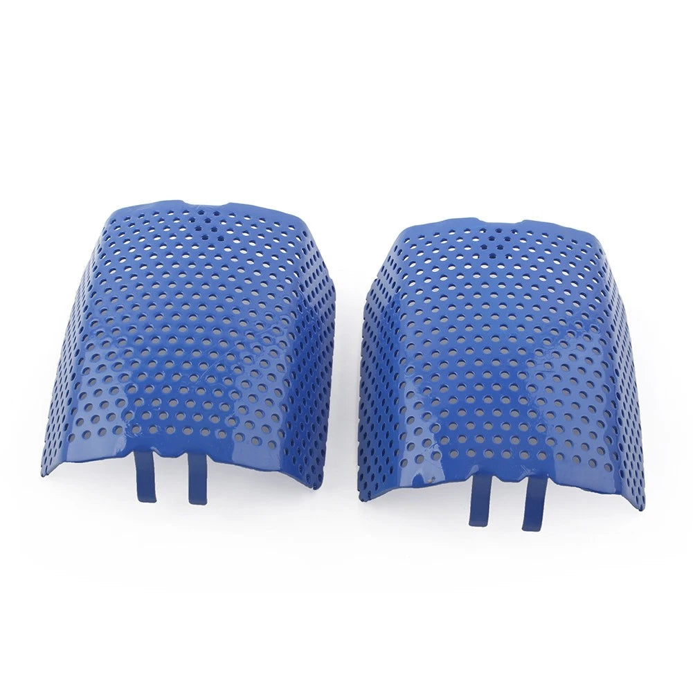 2Pcs Blue Steel Front Caliper Screen Inserts for Harley V-Rod & Touring (2006–2019)
