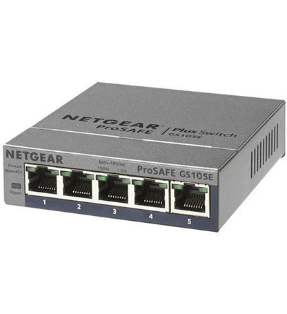 Netgear GS105E 5-Port Gigabit Smart Switch for Networking (200NAS)