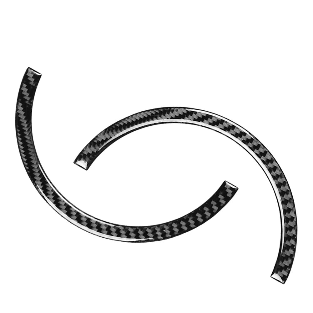 Interior Door Handle Ring Trim Cover for Fiat 500 (2012–2015) - Black Carbon Fiber