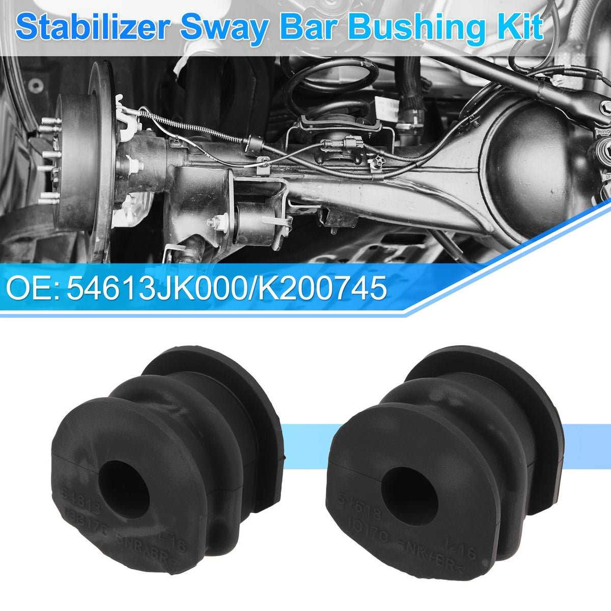Set of 2 Rear Side Stabilizer Sway Bar Bushings for Infiniti G37 (2009–2013)