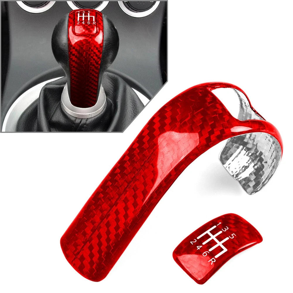 Inner Console Gear Shift Knob Cover Trim for Nissan 350Z (2003–2009) Red