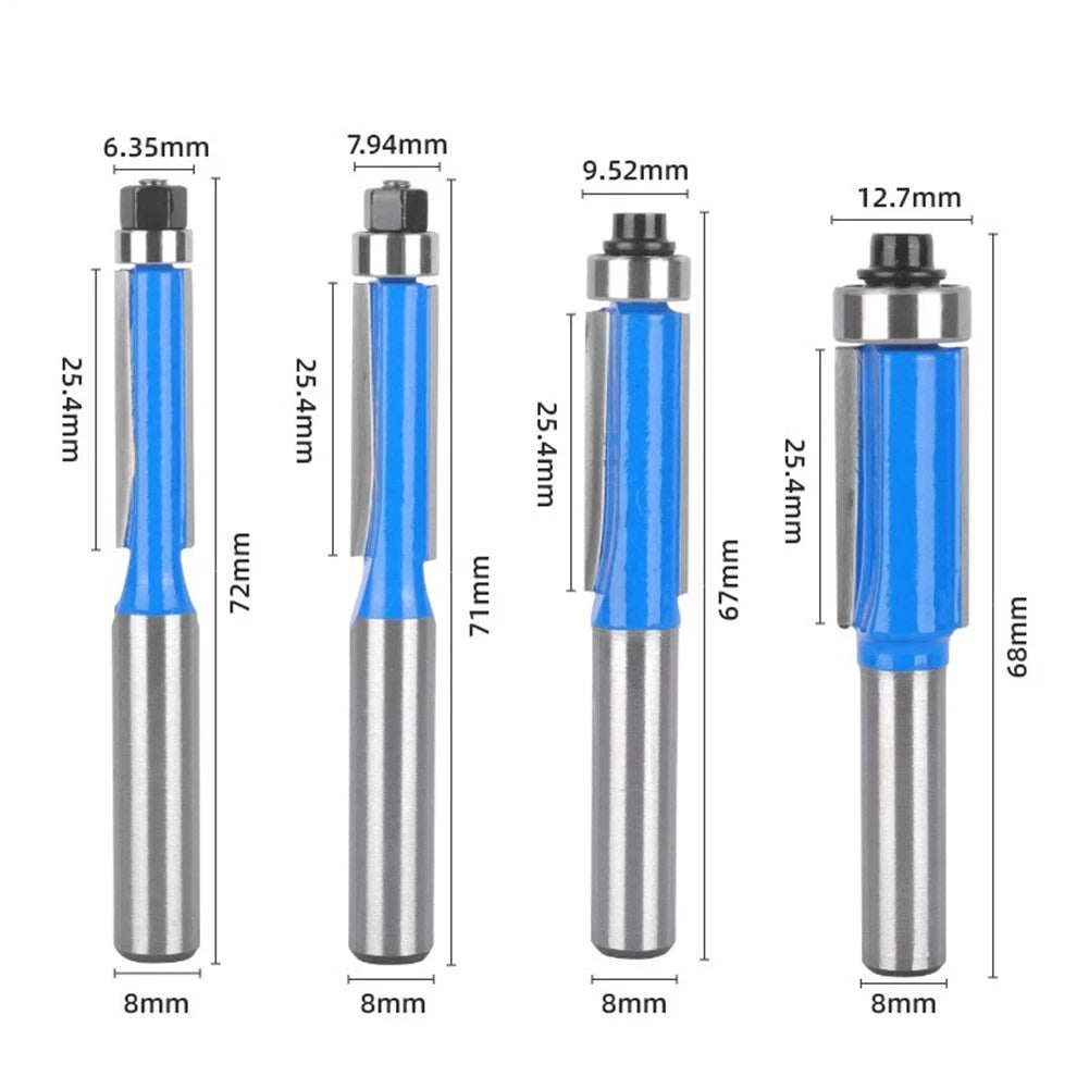 8mm Shank Milling Cutter Flush Trim Router Bit for Woodworking