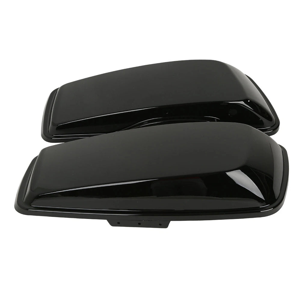 Painted Black Hard Saddlebag Lids for Harley Touring Electra Glide (2014–2024)