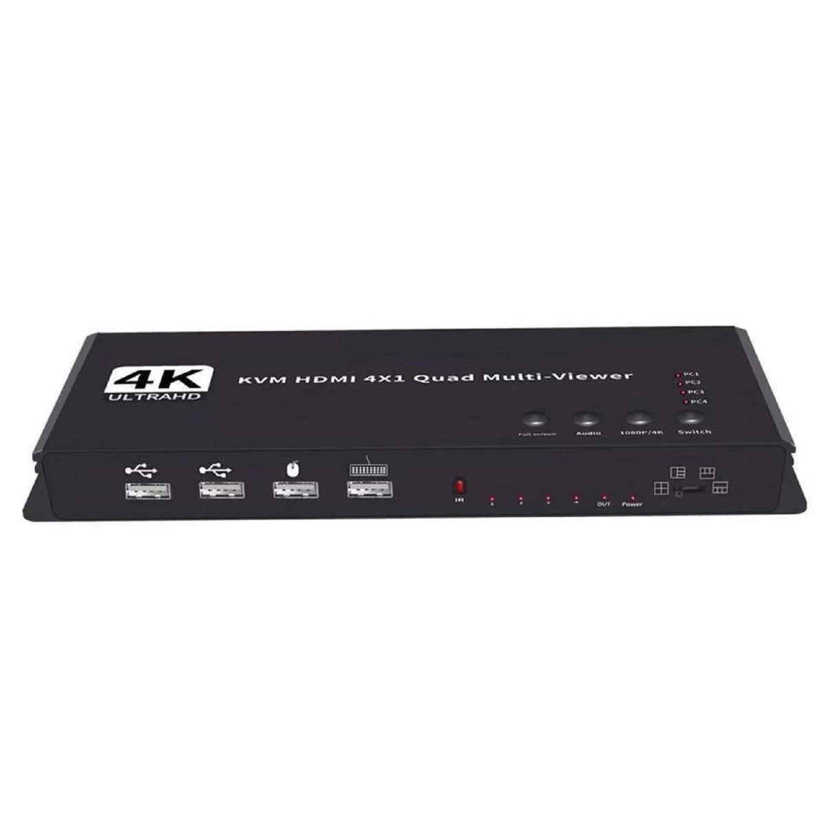 4K HDMI Quad Multi-Viewer KVM Switch for Video Wall Controller