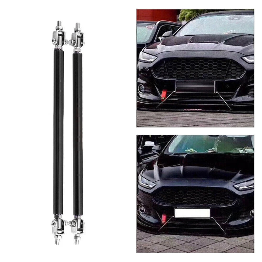Adjustable Front Bumper Lip Splitter Strut Rod Tie Support Bar For Universa