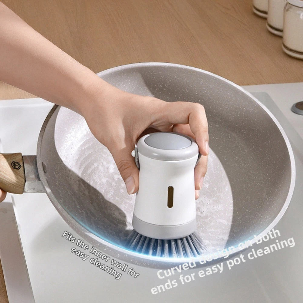 Dishwashing Set with Soap Dispenser for Clean Kitchen Tools