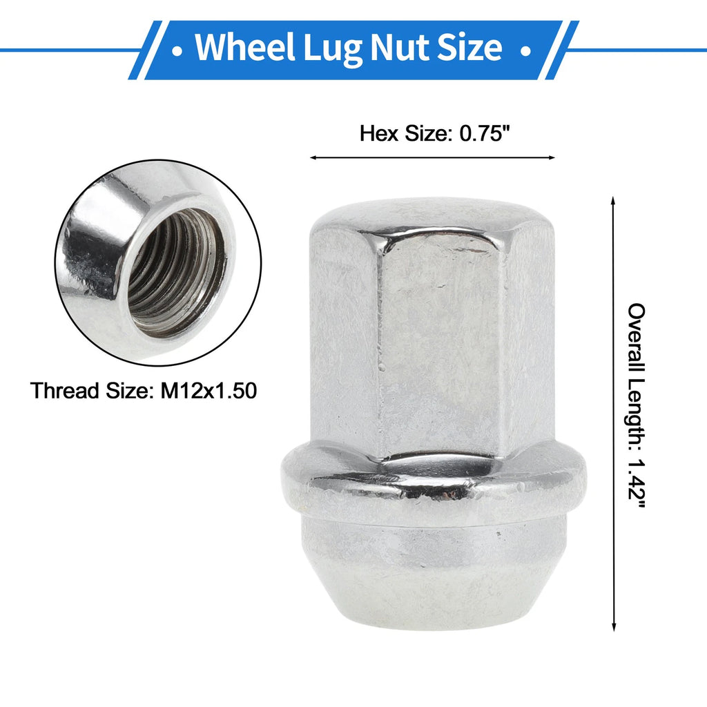 20 Pcs M12x1.50 Wheel Lug Nuts Replacement for Chevrolet Impala (2008–2009)
