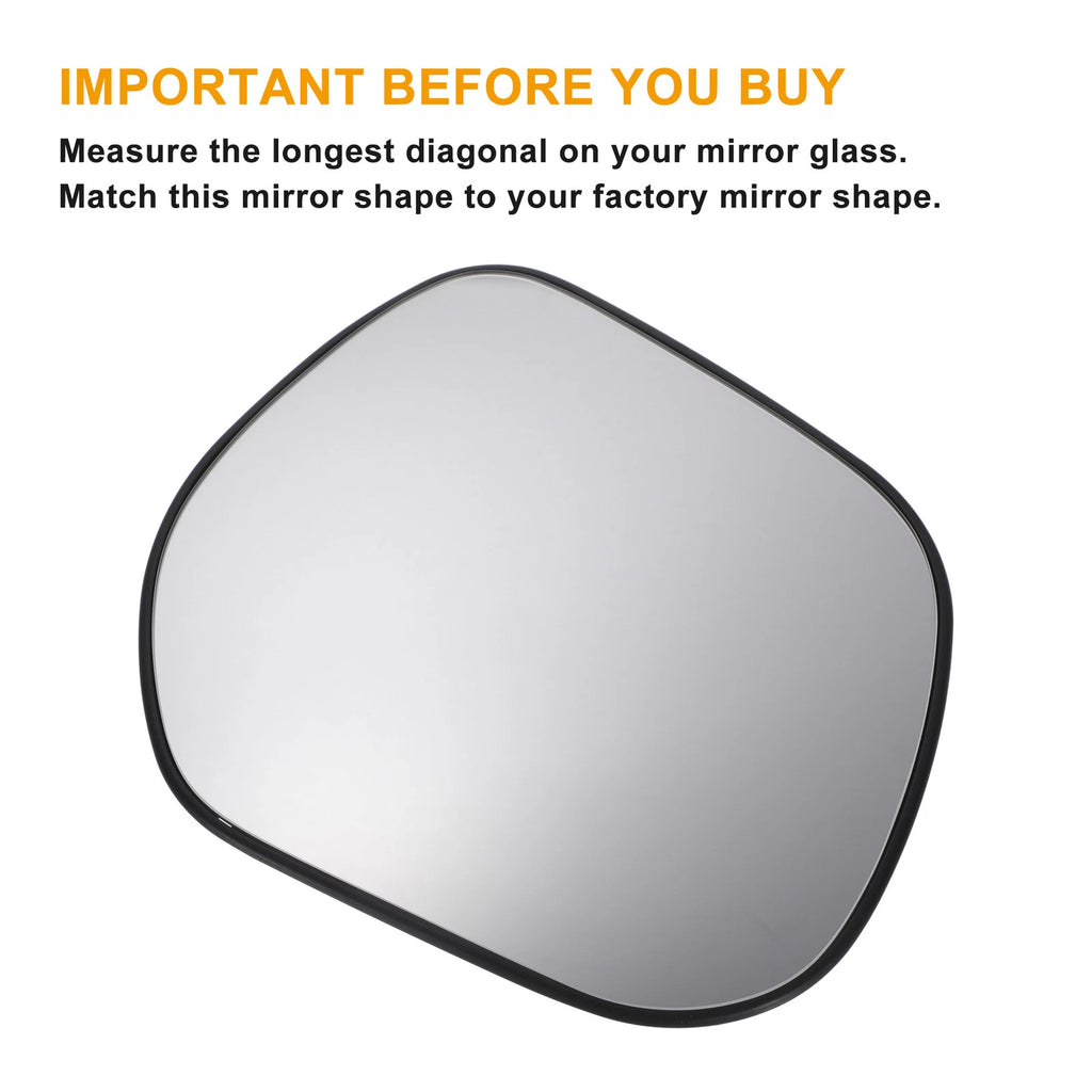 Right Side Heated White Mirror Glass for Citroen C Crosser (2007–2012)
