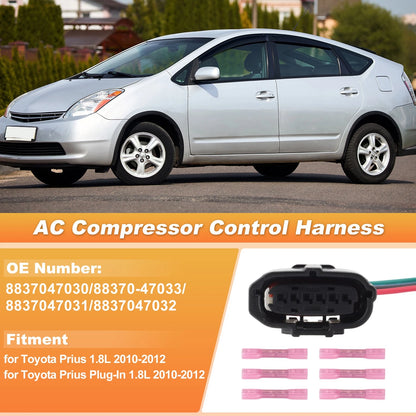 Set of 1 A/C Compressor Control Valve Plug 8837047030 for Toyota Prius (2010–2012)