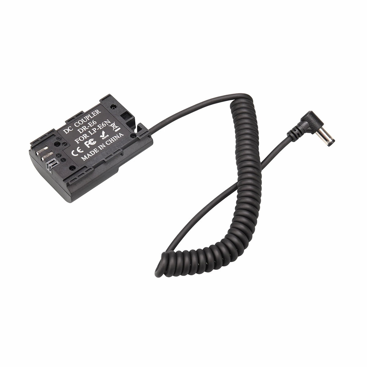 Decoded LP-E6 Dummy Battery DR-E6 DC Coupler for Canon 5D4 7D2 70D R5 R6 (2016–2023)