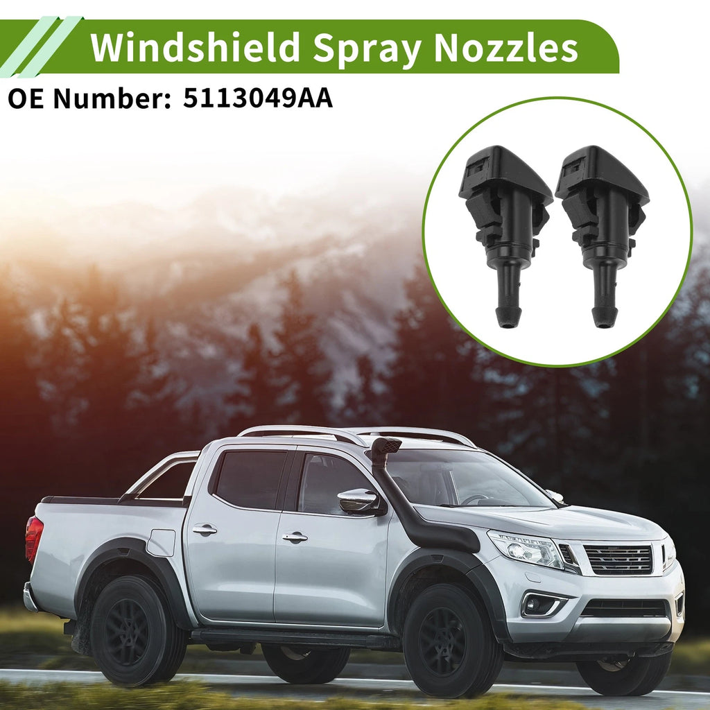 Windshield Washer Nozzle With Hose Connector Replacement for Dodge (2011–2019)