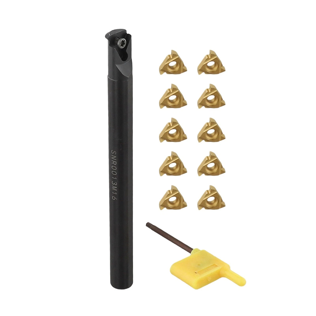 Lathe Boring Bar SNR0013M16 with 10 Carbide Inserts for Enhanced Cutting