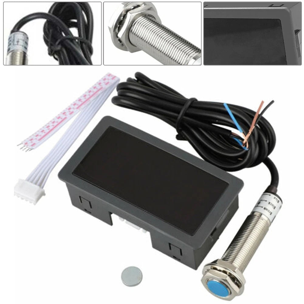 LED RPM Speed Meter + Sensor for Motor Monitoring (Compact, Efficient)