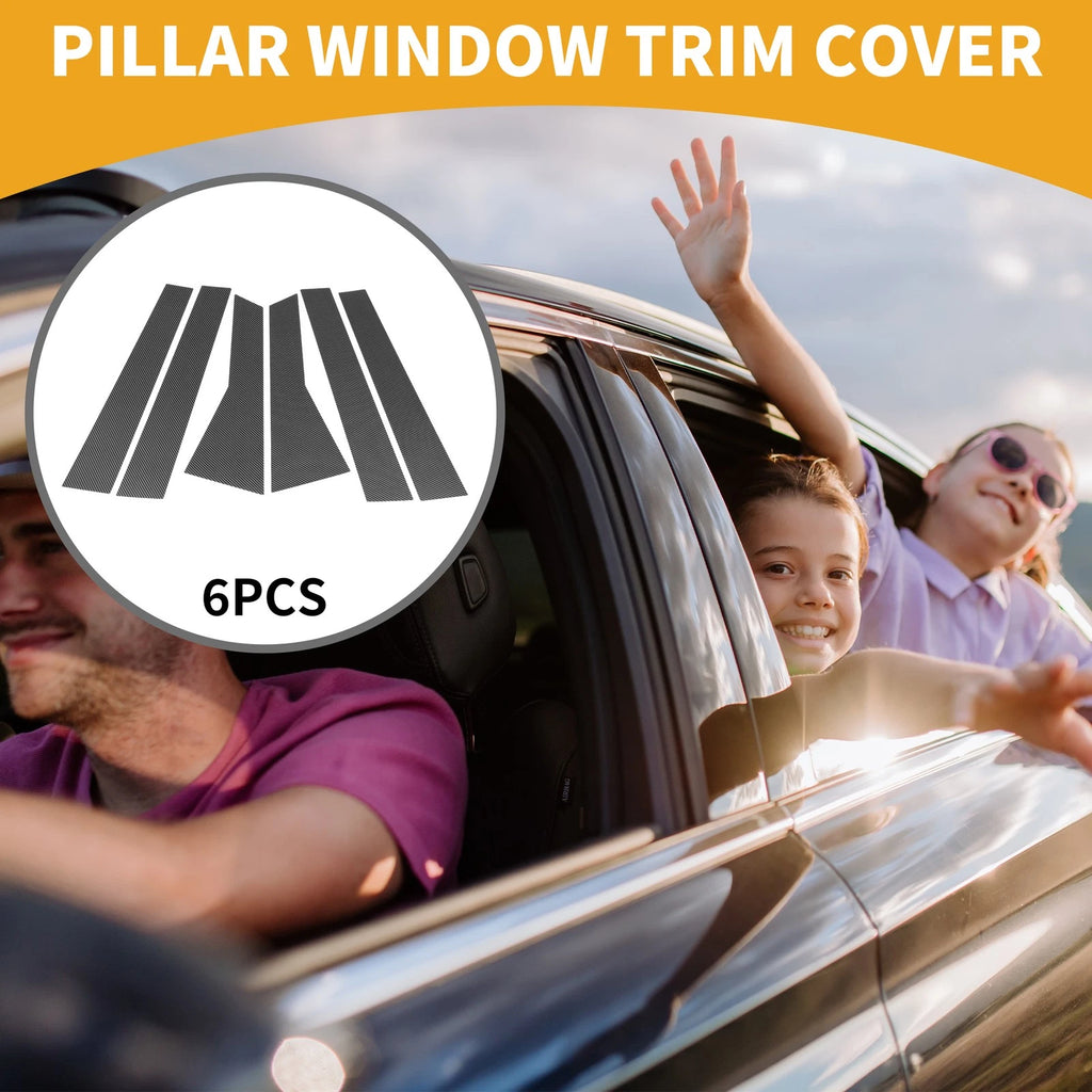 6 Pcs Door Pillar Window Trim Replacement for Honda CR-V (2011–2016)