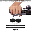 Handlebar Tape Non Slip with Hole for Bike Bicycle 1 Pair Black (—)