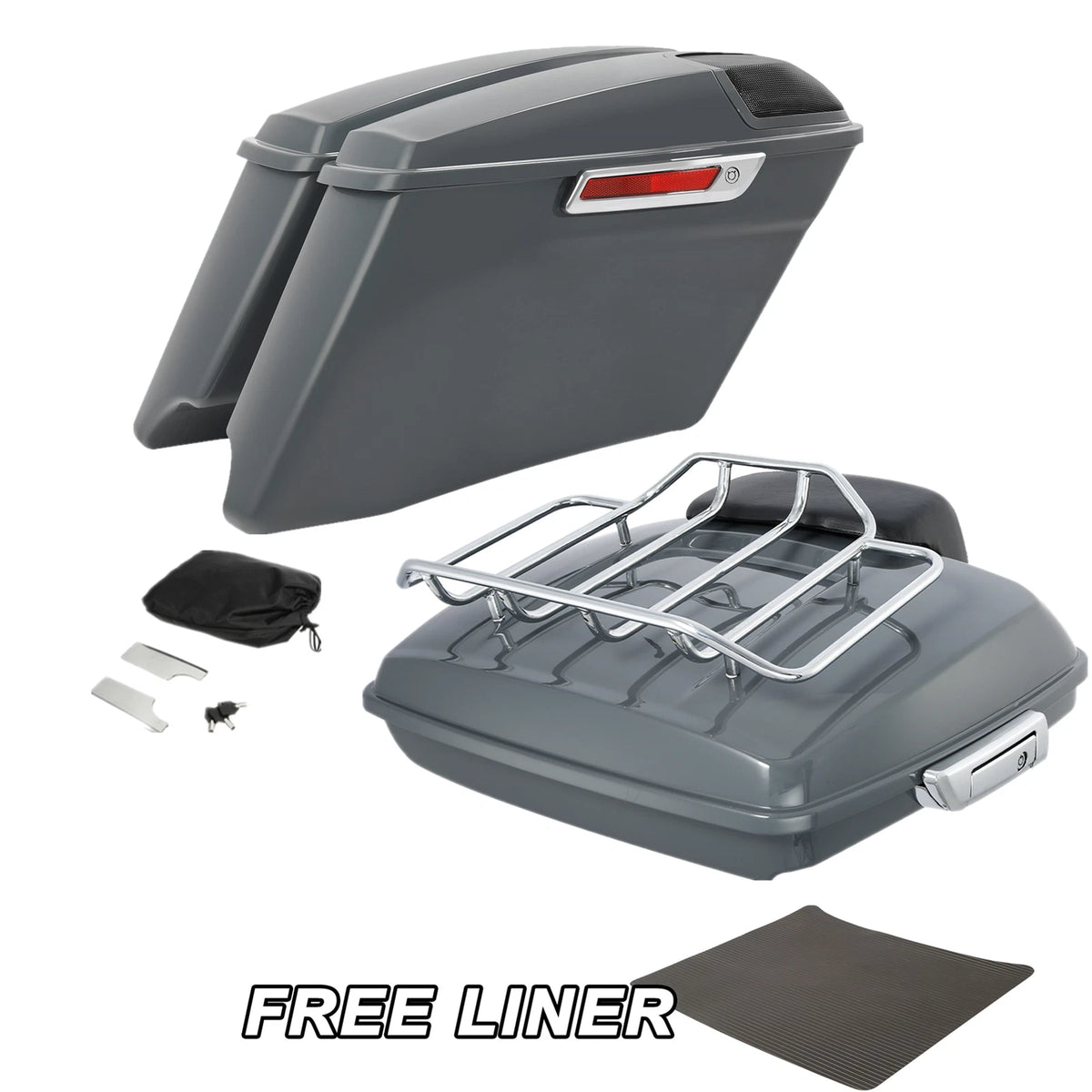 Razor Trunk & 4'' Hard Saddlebags for Harley Electra Glide (2014–2023)