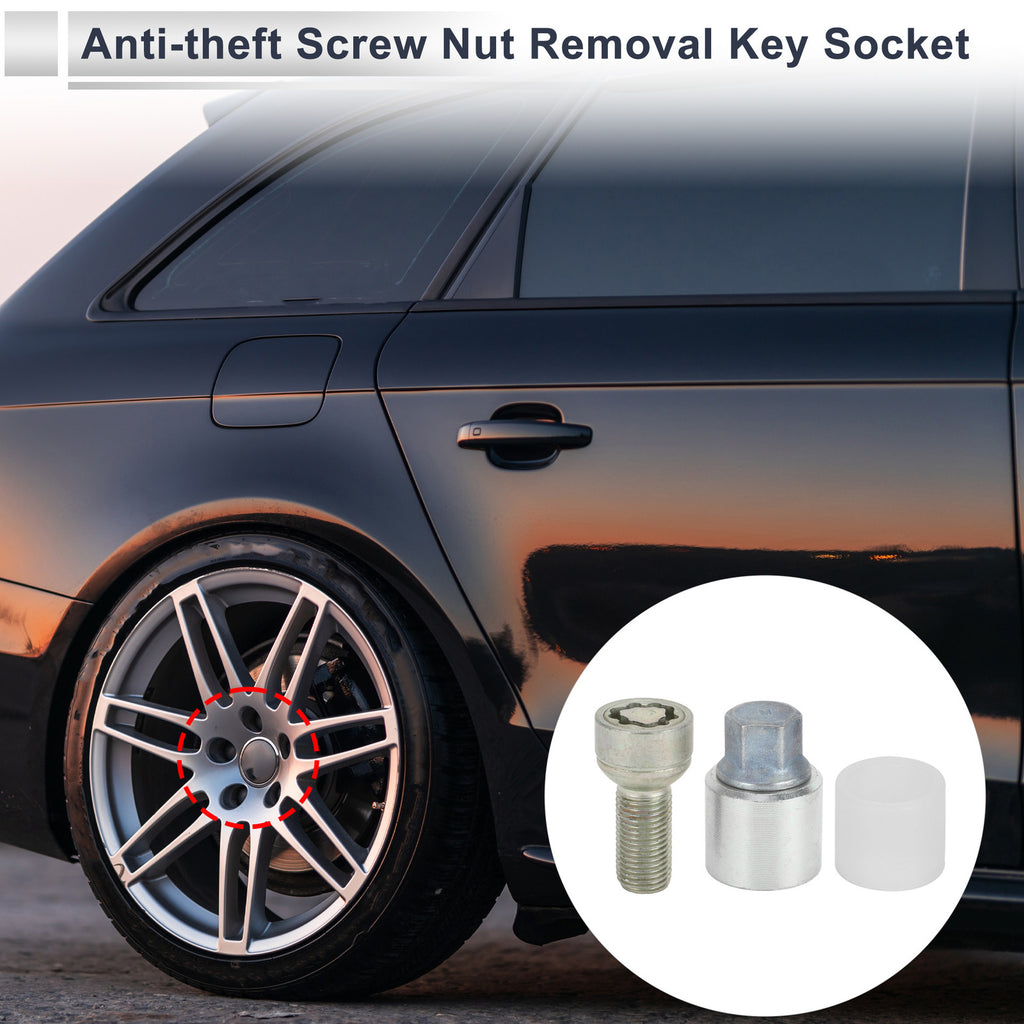 Wheel Lock Lug Nut Removal Key Socket Kit for Audi A4L A5 (2013–2024)