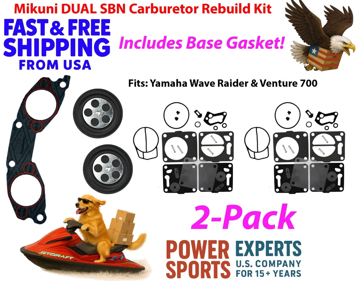 Carburetor Rebuild Kit for Yamaha Wave Raider Venture 700 (1996–1999)