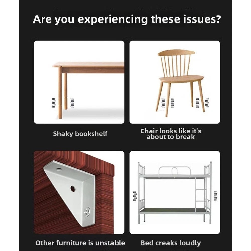 L Shape Fixing Bracket for Table Legs, Chair Frames, Cabinet Corners