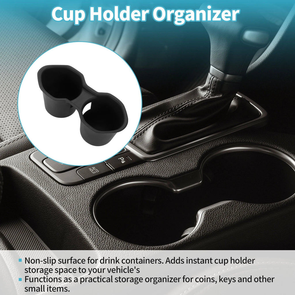 Console Cup Holder Organizer TPE Black for Subaru Forester 2025-2026